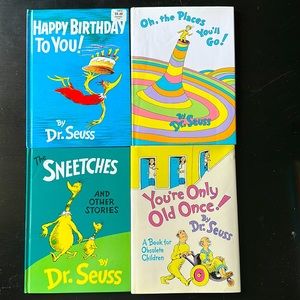 Bundle of 4 Large Print 8 x 11 Dr. Seuss Children Books #7
